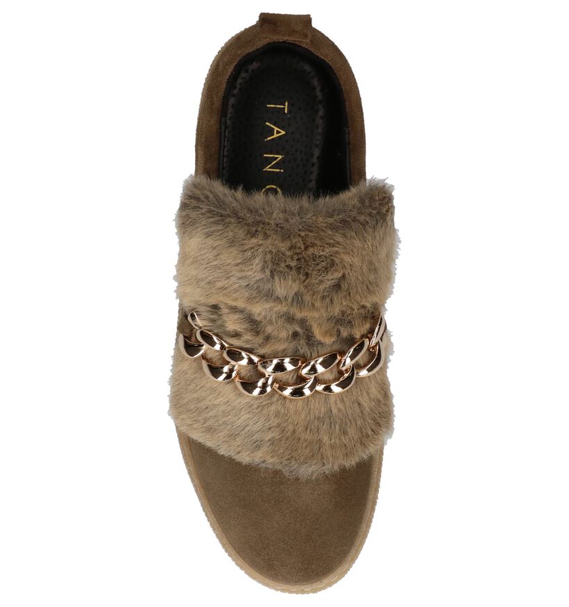Kaki Geklede Instapper Tango Chantal in daim (216962)