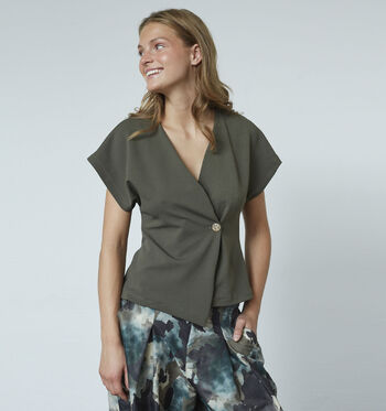 Sisters Point Blouses Wit/Bruin/Groen