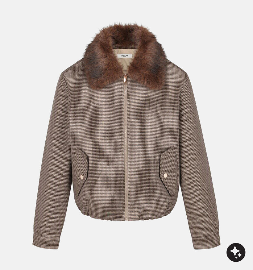 Deeluxe Original Arletta Manteau court en Marron pour femmes (382280)