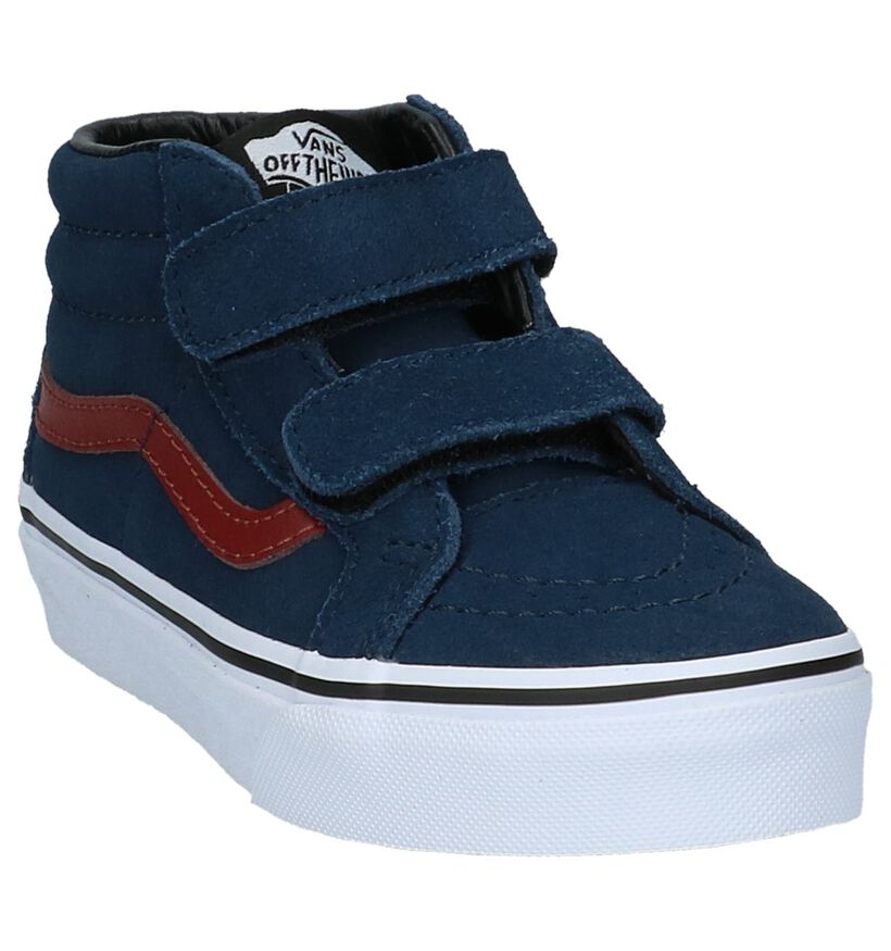 Blauwe Hoge Skate Sneakers Vans SK8 Mid Reissue in daim (207927)