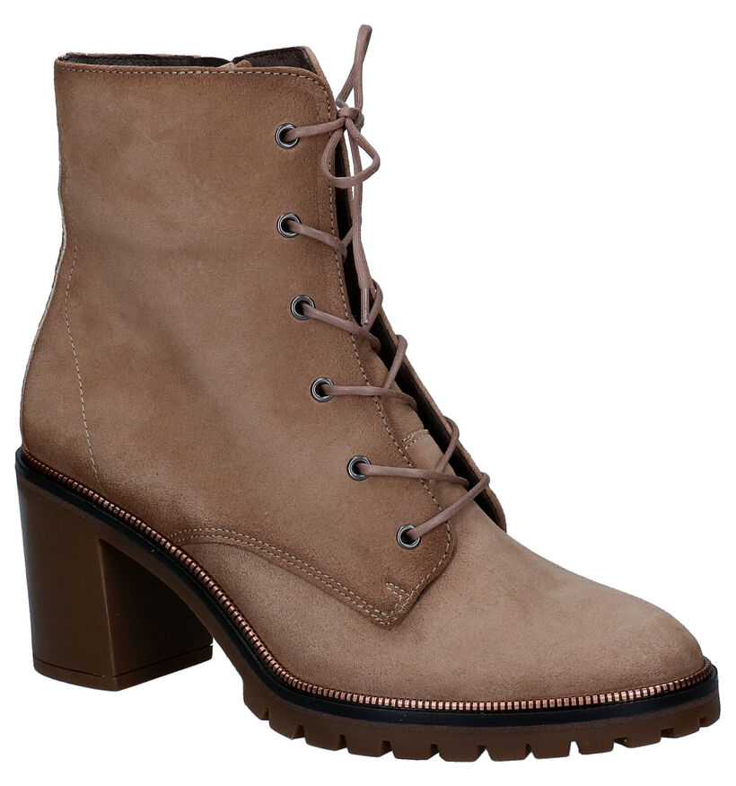 Softwaves Bottines à lacets en Taupe en daim (298172)