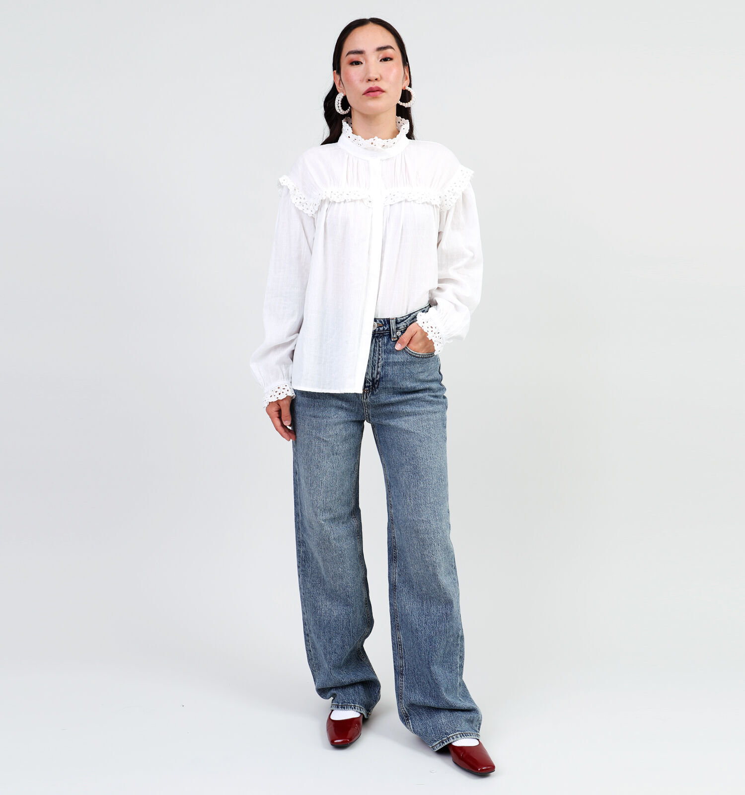 Vero Moda Tessa Wide leg jeans en Bleu L34 Femmes Jeans en ligne sur TORFS.BE