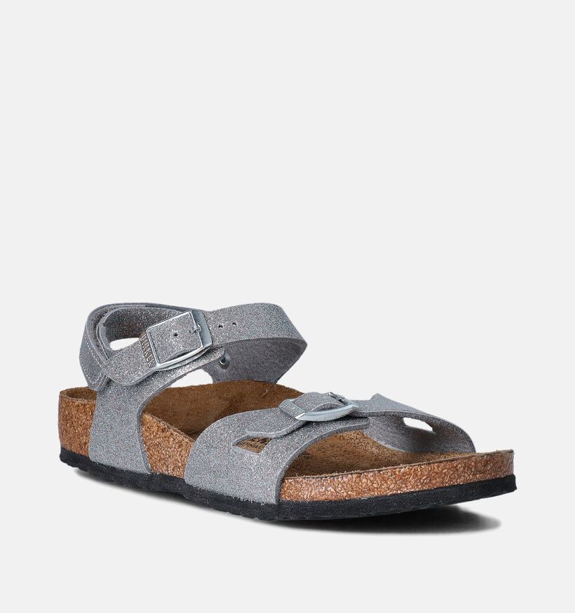 Birkenstock Rio Sandales en Argent pour filles (352393)