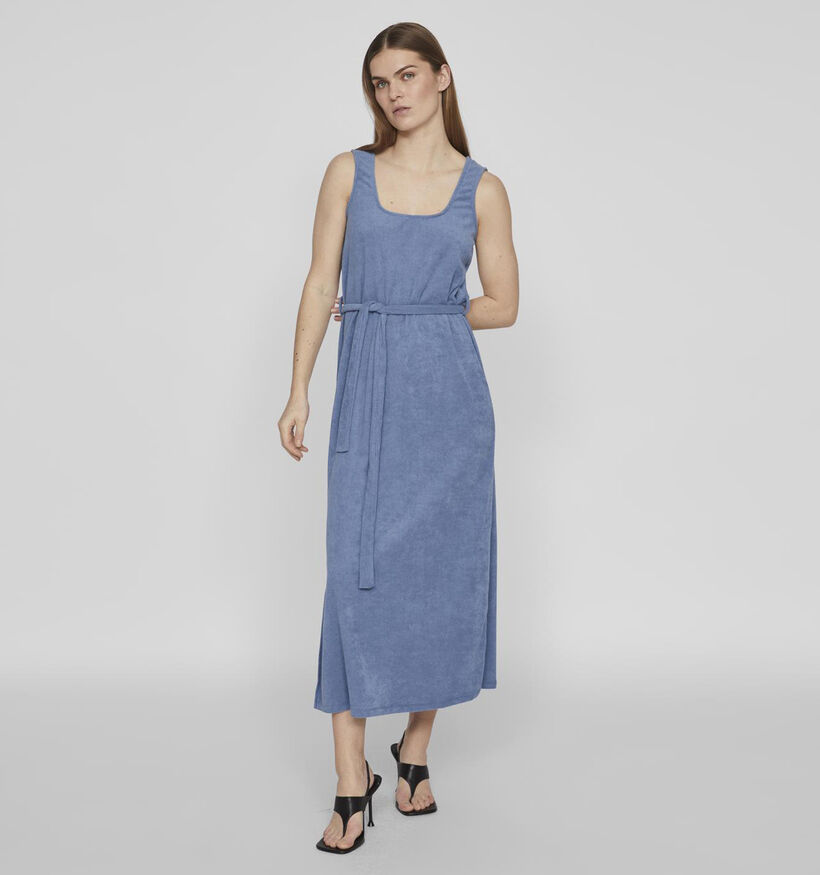 Vila Frotté Blauwe Maxi jurk voor dames (342103)