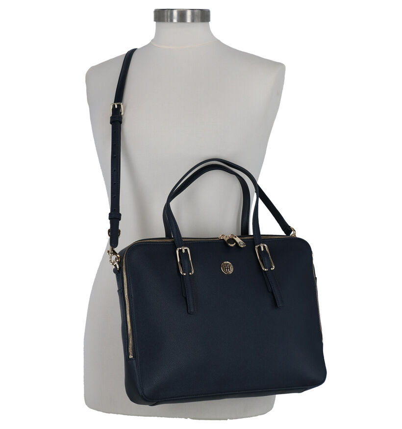 Tommy Hilfiger Sac d'ordinateur portable en Bleu foncé en simili cuir (268708)