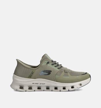 Skechers Glide-Step Low Sneakers Zwart/Wit/Taupe/Blauw/Groen/Grijs