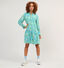 comma Turquoise Jurk (327316)