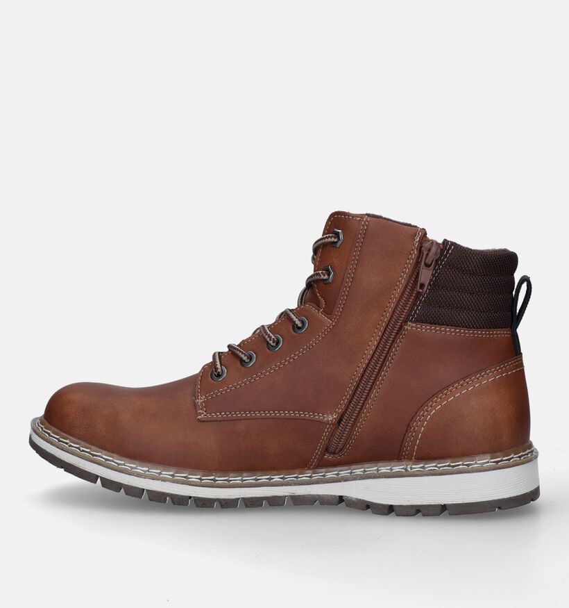 Bullboxer Cognac Hoge Schoenen voor heren (328658) - geschikt voor steunzolen