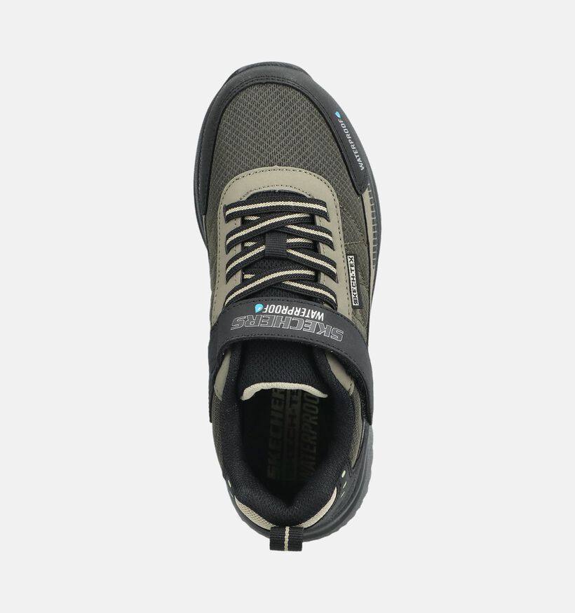 Skechers Bounder 2.0 Zwarte/Groene Sneakers voor jongens (376851)