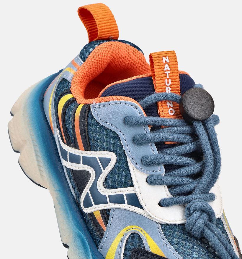 Naturino Wave Blauwe/Multi Sneakers voor jongens (377260) - geschikt voor steunzolen