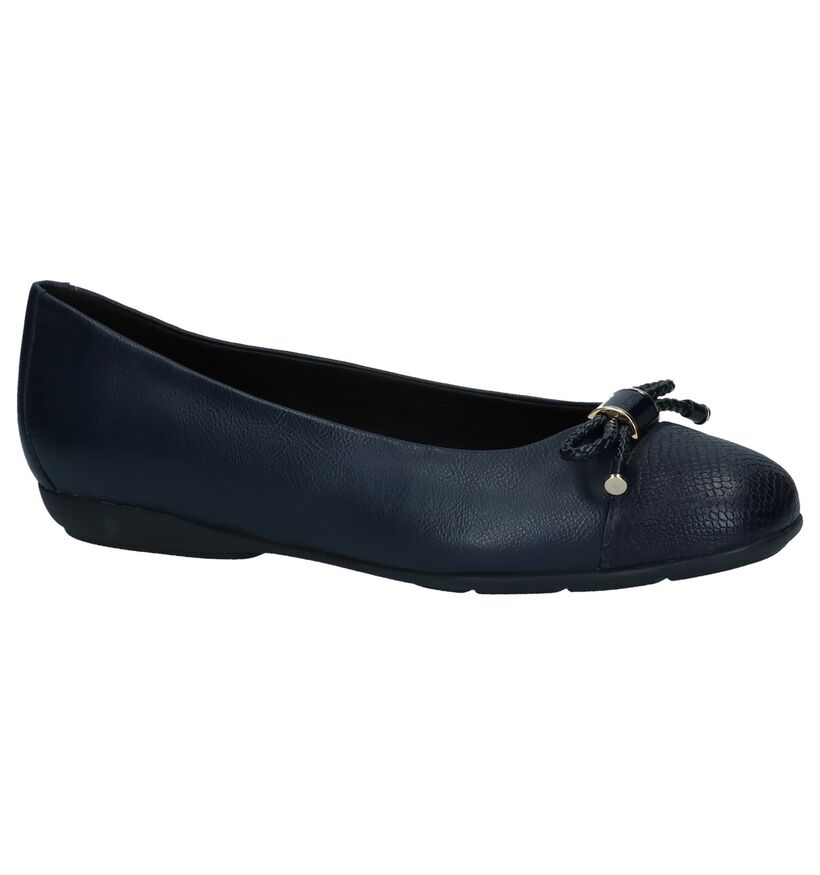 Donkerblauwe Ballerina's met Strikje Geox in kunstleer (223041)