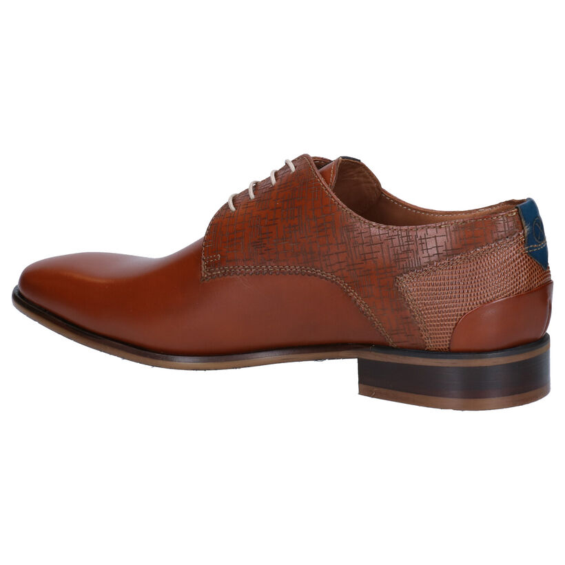 Ambiorix Eddy Chaussures à Lacets en Bleu en cuir (291104)