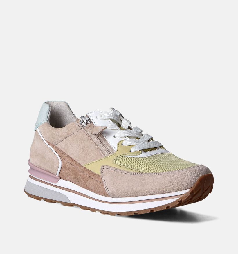 Gabor Beige Sneakers voor dames (352083) - geschikt voor steunzolen