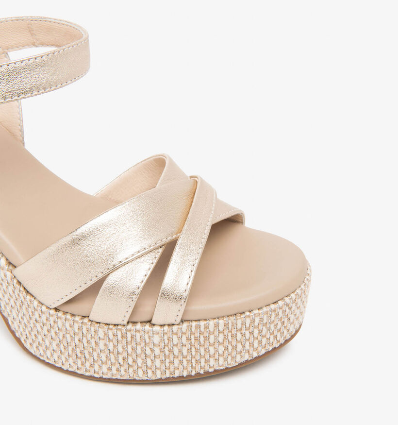 NeroGiardini Gouden Sandalen met hak voor dames (370733)