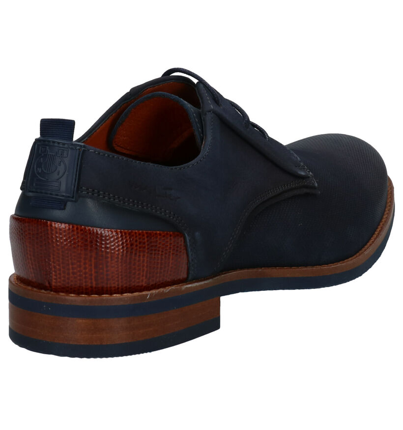 Van Lier Chaussures classiques en Bleu foncé en nubuck (291346)