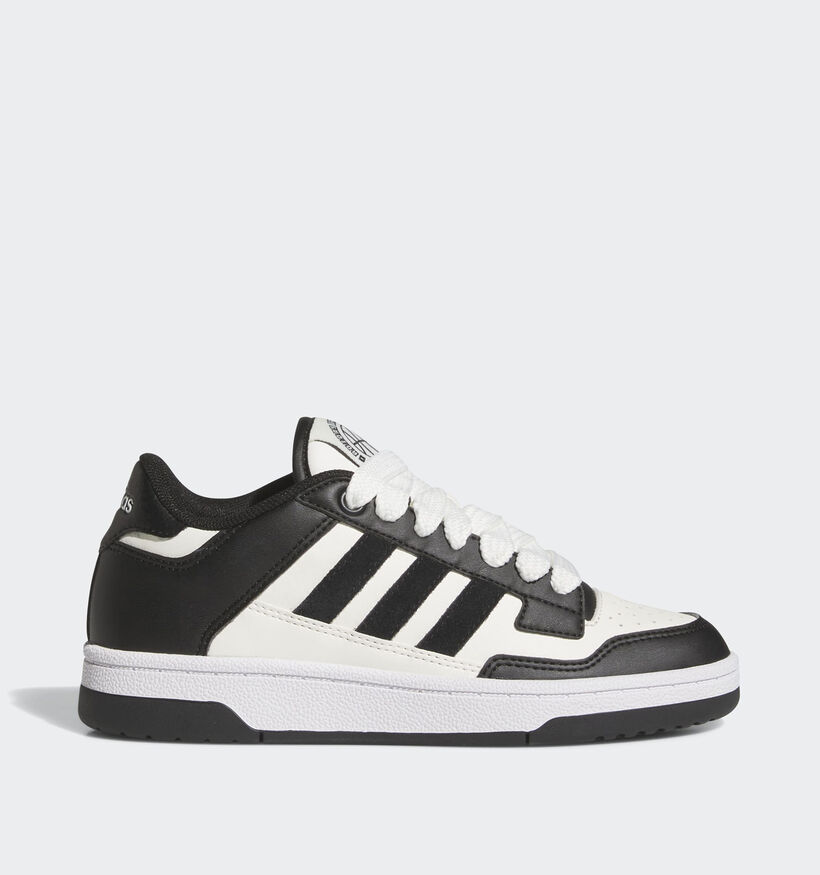 adidas Rapid Court Zwarte/Witte Sneakers voor jongens, meisjes (365372) - geschikt voor steunzolen