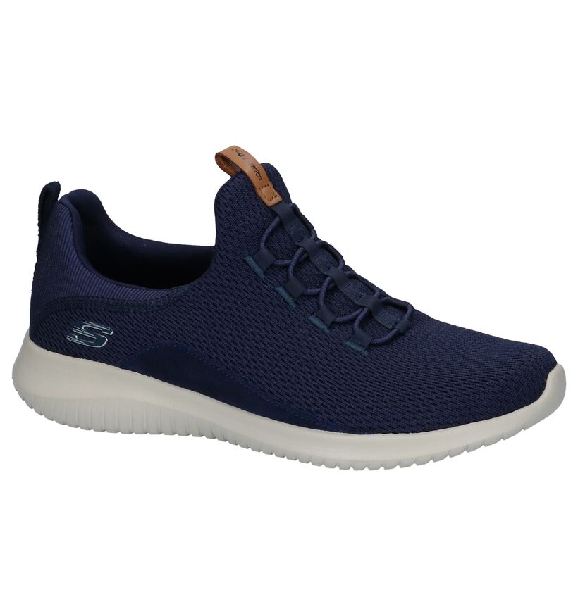 Skechers Ultra Flex Donker Blauwe Sneakers in stof (224266)