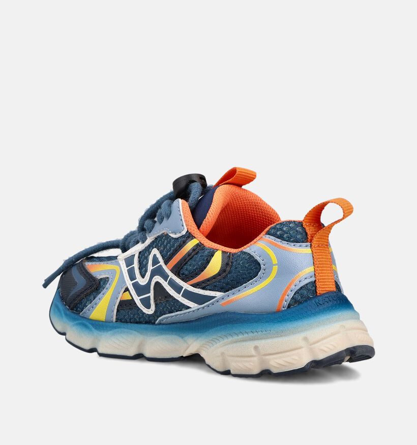 Naturino Wave Blauwe/Multi Sneakers voor jongens (377260) - geschikt voor steunzolen