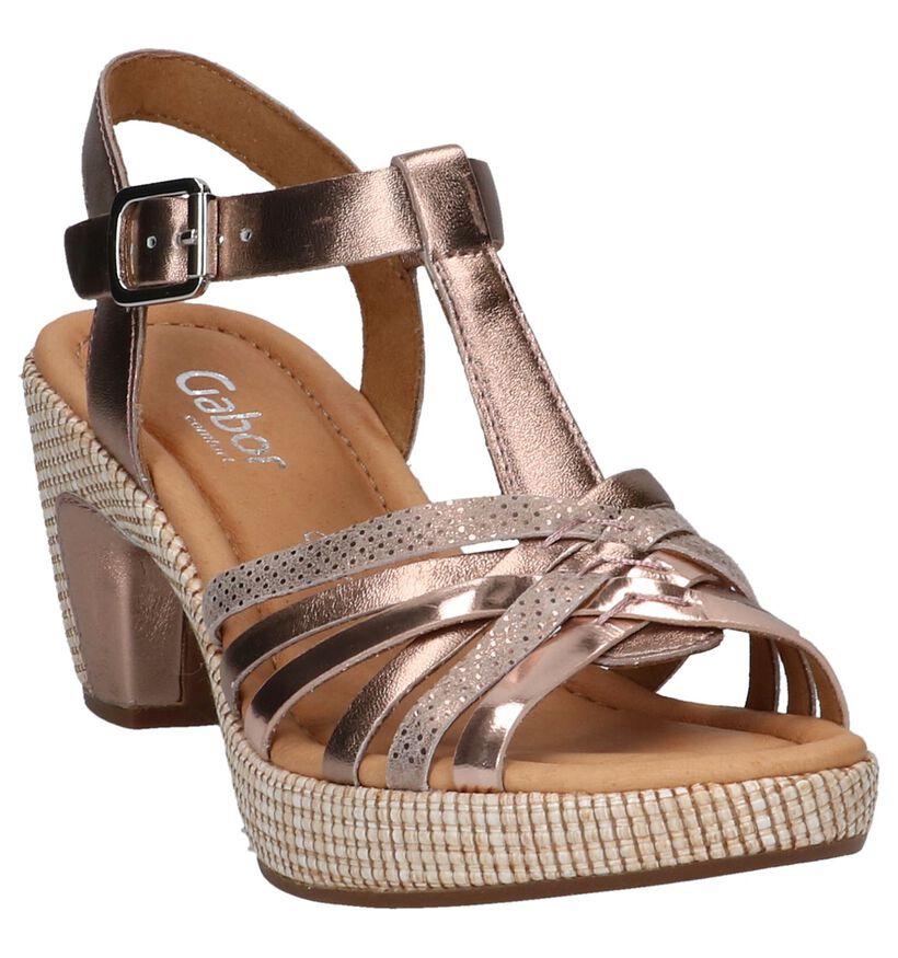 Gabor Comfort Rose Gold Sandalen, , pdp