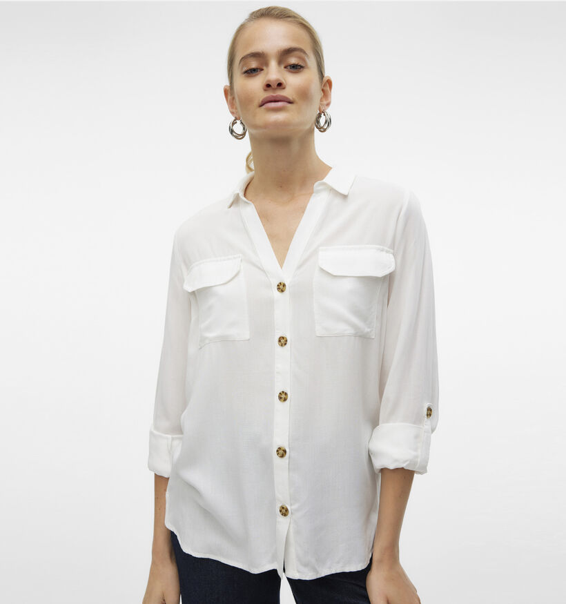 Vero Moda Bumpy Witte Blouse voor dames (369426)