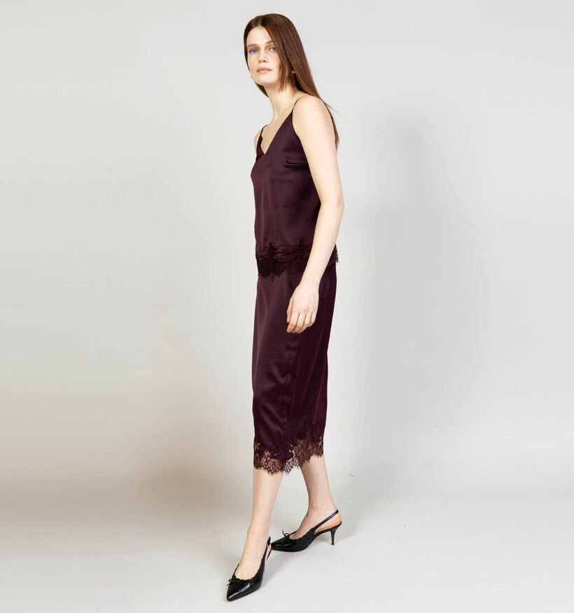 Vero Moda Ginny Lace Débardeur en Bordeaux pour femmes (374978)