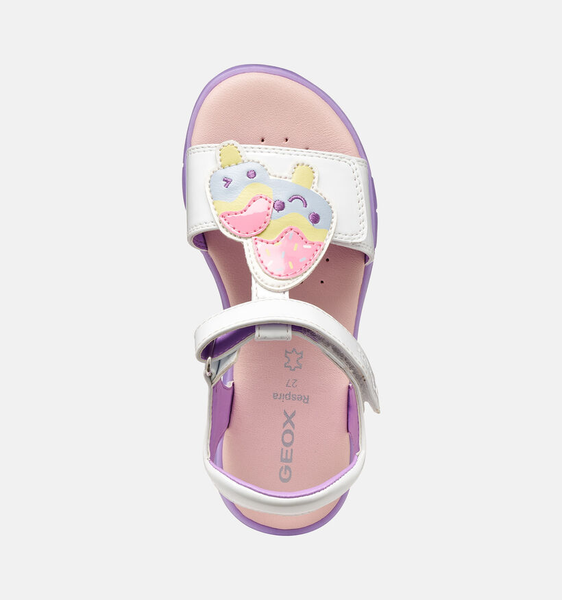 Geox J Joyfoot Sandales en Blanc pour filles (370129)