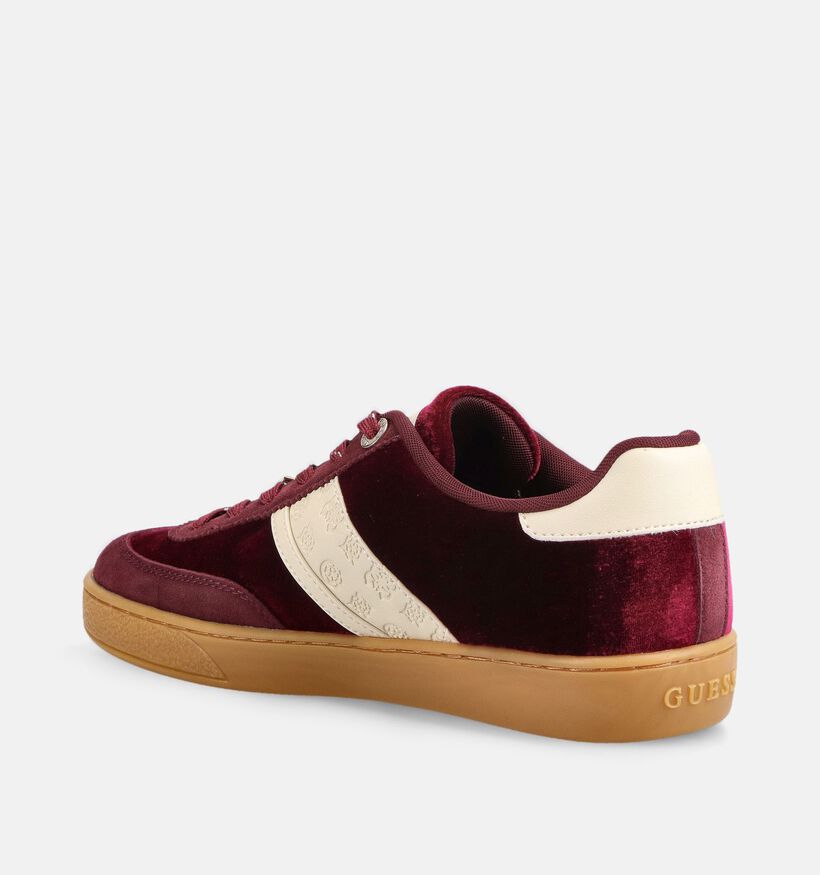 Guess Naoki 2 Baskets en Rouge/Ecru pour femmes (379504) - pour semelles orthop&eacute;diques