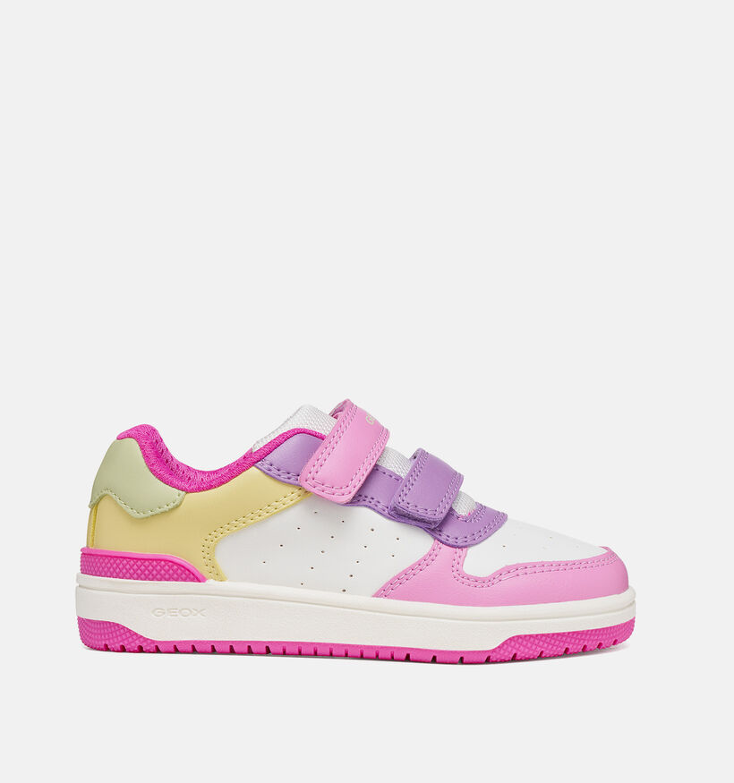 Geox Washiba Baskets basses en Rose/Multi pour filles (377732) - pour semelles orthop&eacute;diques