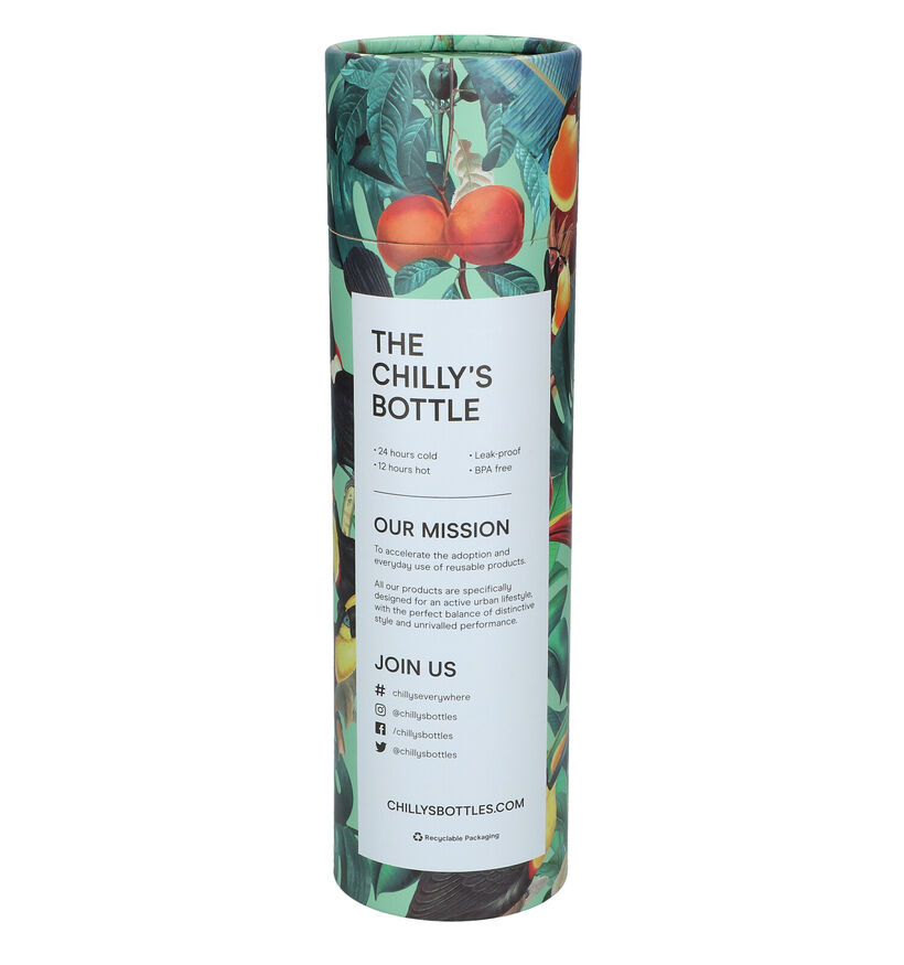 Chilly's x Tropical Toucan Groene Drinkfles 500ml voor dames, meisjes (283544)