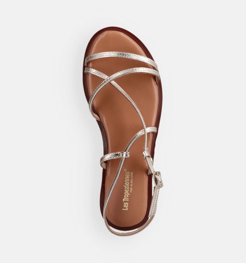 Les Tropeziennes Dunia Sandales plates en Or pour femmes (373188)