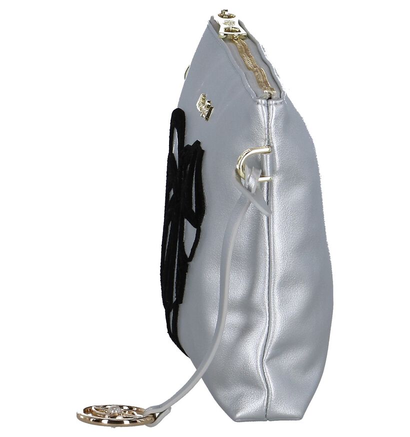 Kisses of Pearl Demi Sac porté croisé en Argent en simili cuir (248252)