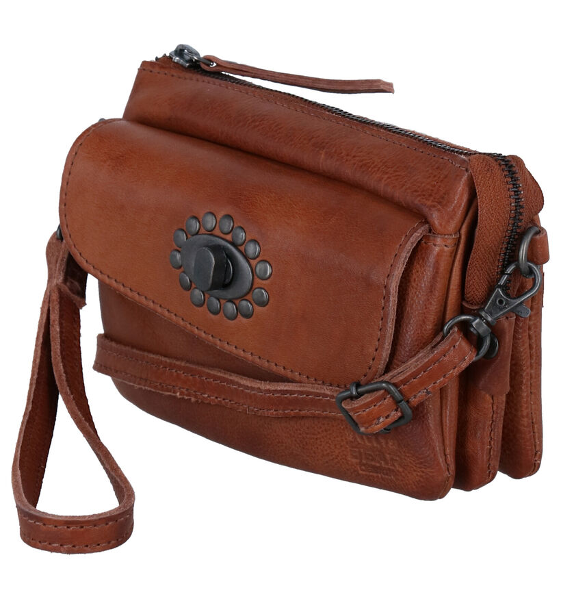 Bear Design Zwarte Crossbody Tas in leer (284321)