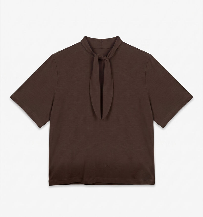 Vero Moda Kelly T-shirt en Brun fonc&eacute; pour femmes (385875)