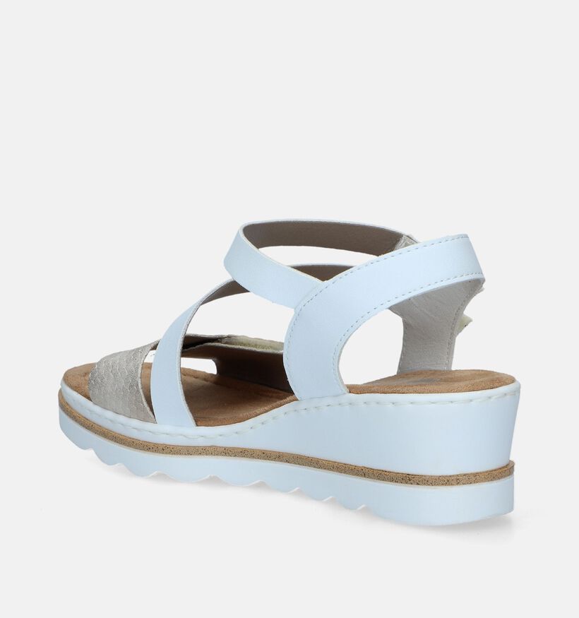 Rieker Gouden Sandalen met sleehak voor dames (339088)