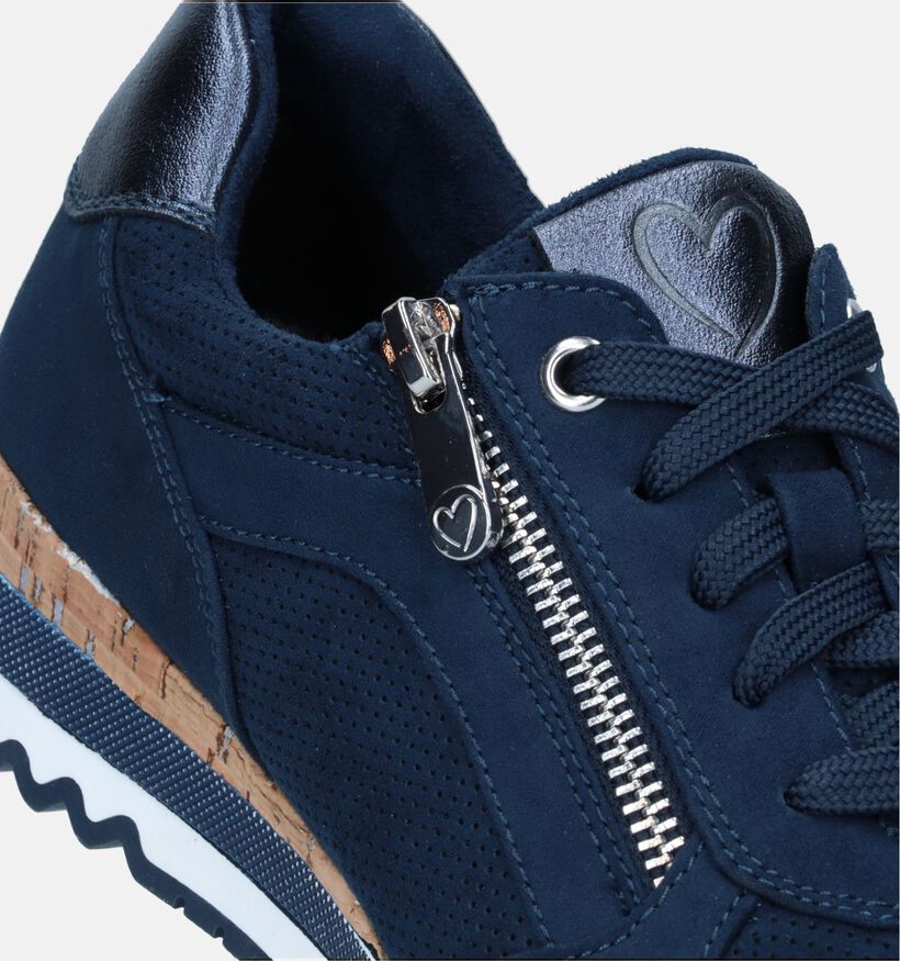 Marco Tozzi Blauwe Sneakers voor dames (335846) - geschikt voor steunzolen