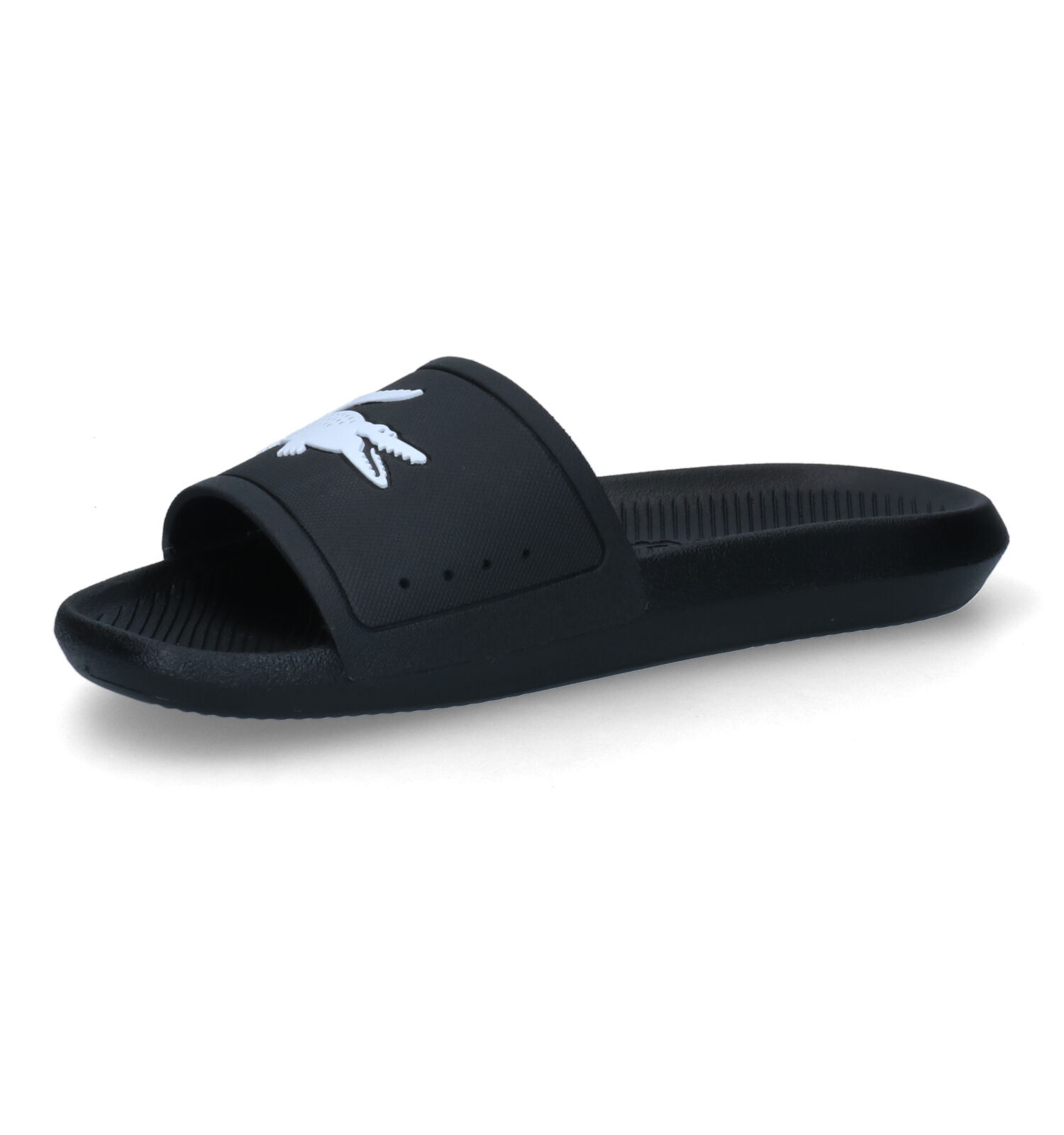 Lacoste Croco Dualiste Zwarte Badslippers Heren Slippers