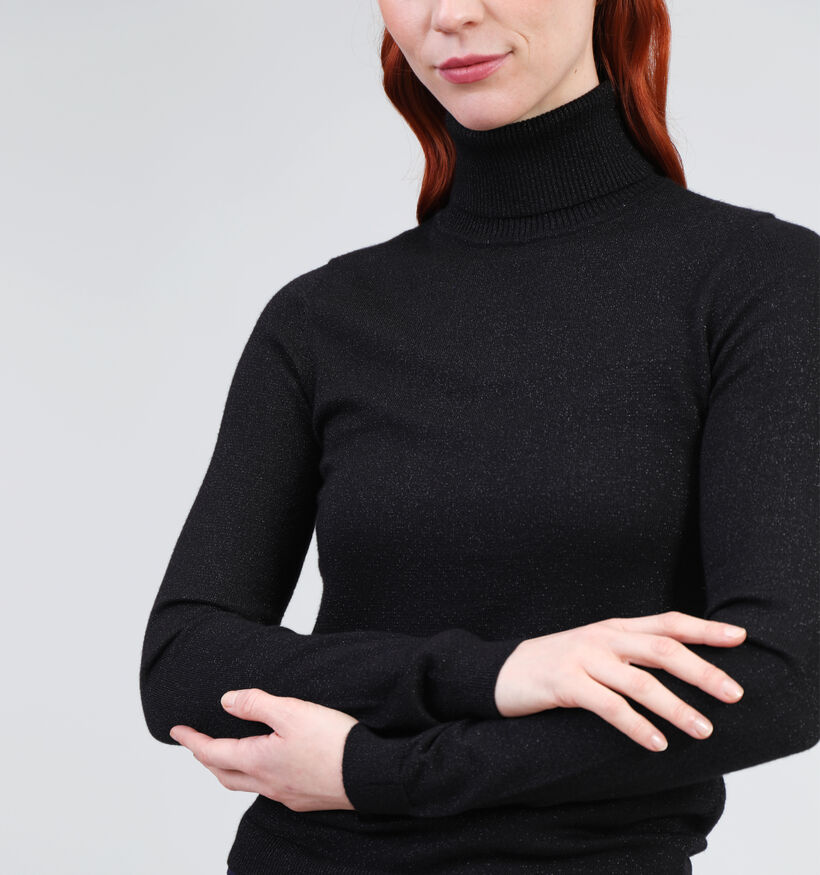 Vero Moda Happyshine Pull avec col roulé en Noir pour femmes (349051)
