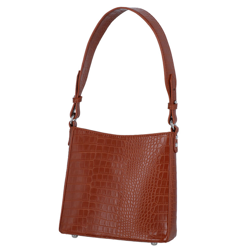 Hvisk Amble Vegan Cognac Schoudertas in kunstleer (300134)