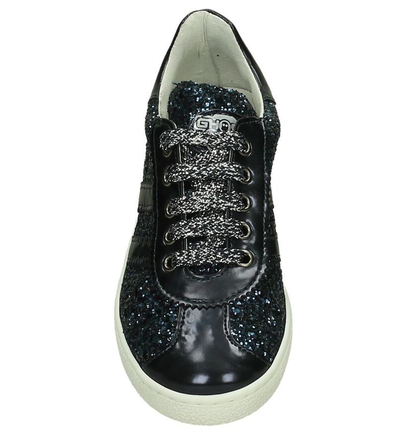 Ghost Rockers Blauwe Veterschoenen met Glitters in kunstleer (200939)