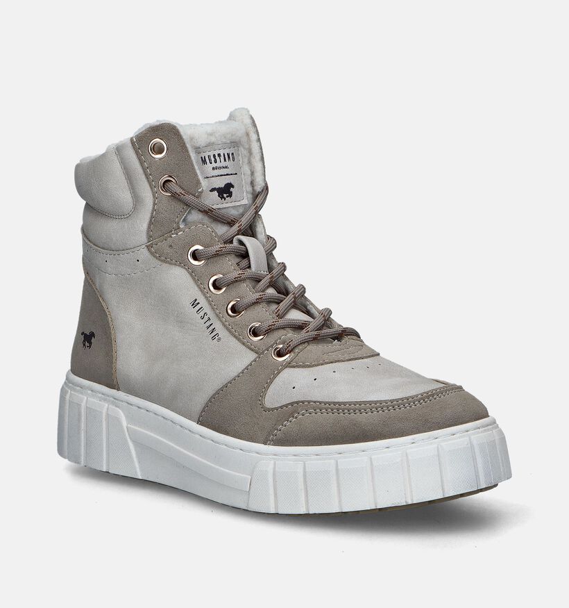 Mustang Baskets montantes en Beige pour femmes (347280)