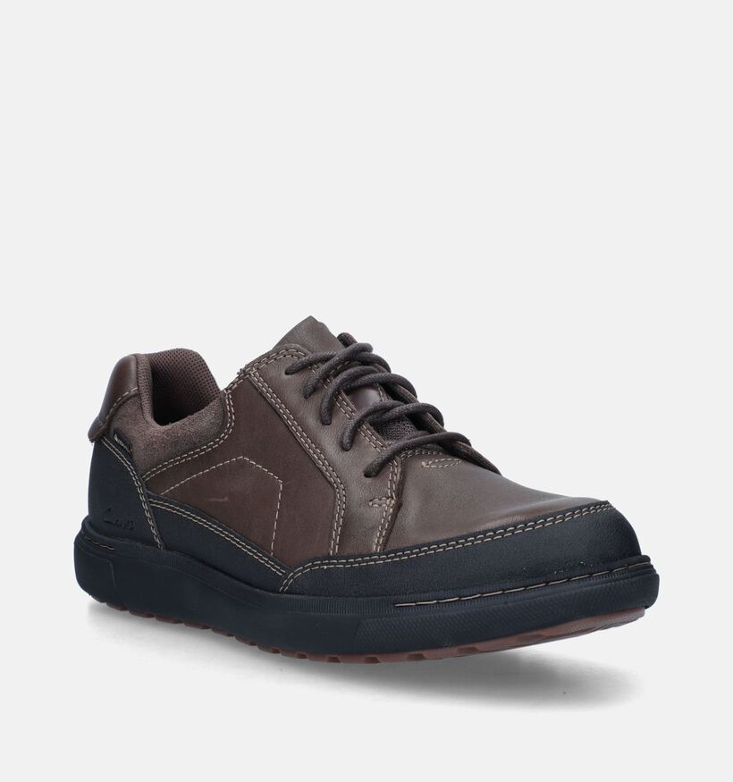 Clarks Mapstone Logtx Bruine Veterschoenen voor heren (345409) - geschikt voor steunzolen
