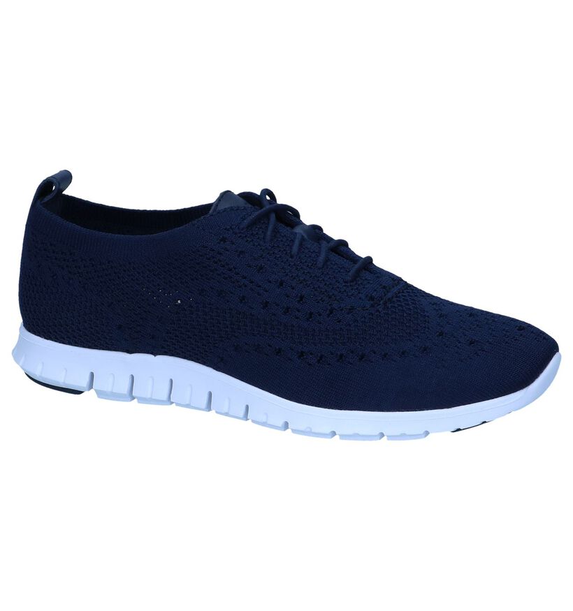 Cole Haan Chaussures à lacets en Bleu foncé en textile (240402)