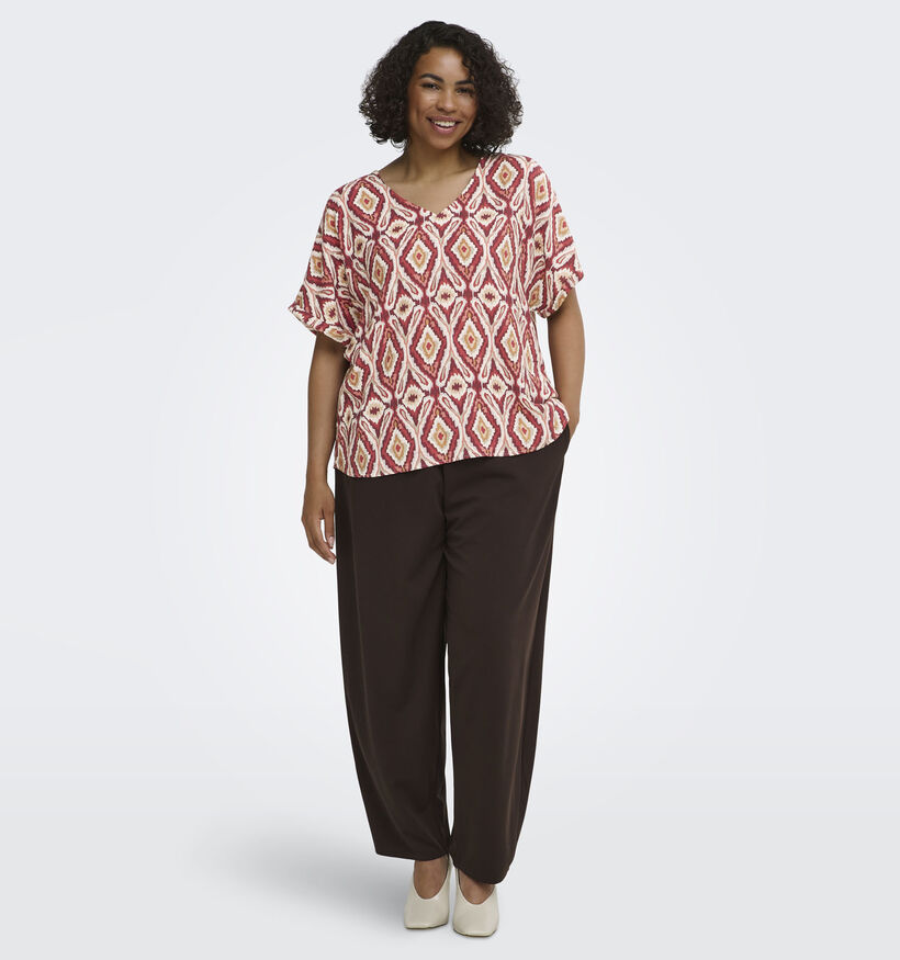 ONLY Carmakoma Belly Mika Rode Blouse voor dames (378395)