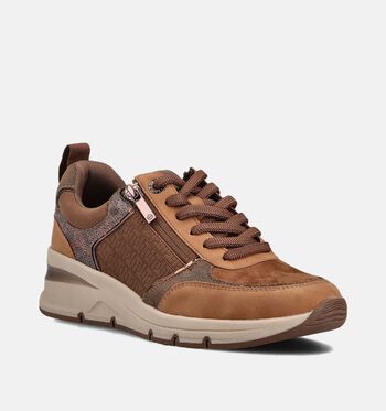 Tamaris Chaussures plates Noir/Beige/Cognac