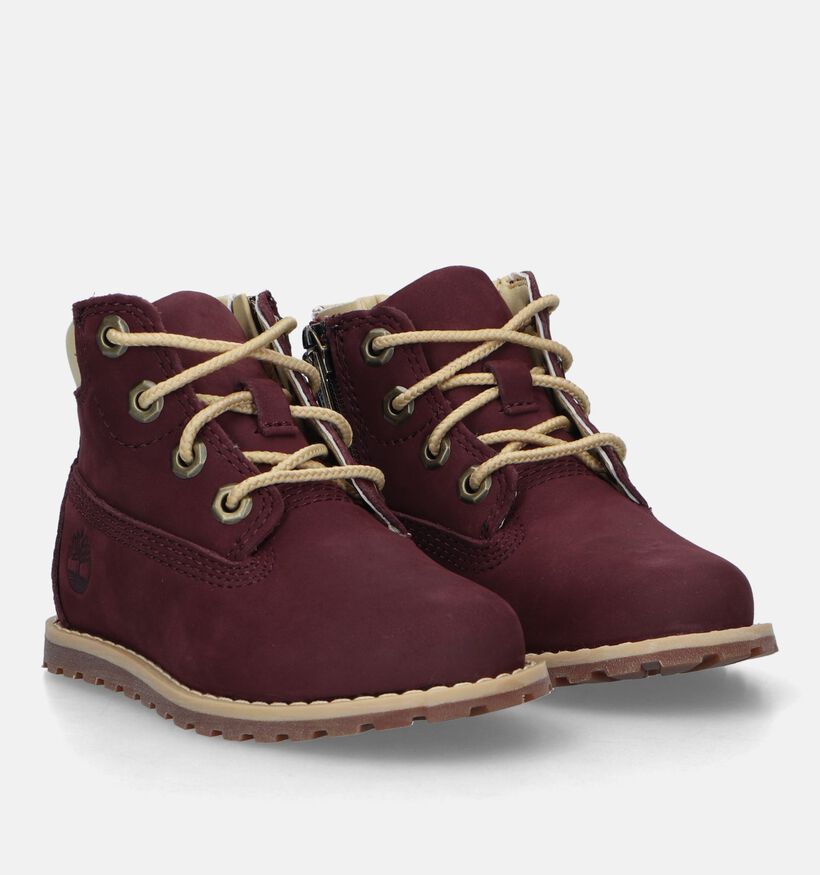 Timberland Pokey Pine 6IN BOOT Chaussures pour bébé en Bordeaux pour filles, garçons (329090) - pour semelles orthopédiques