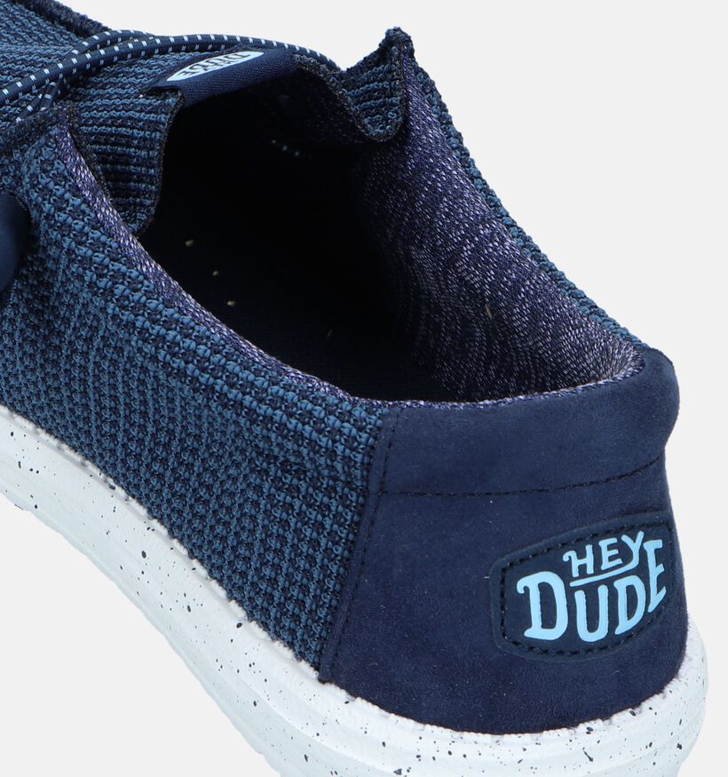 HEYDUDE Wally Sport Mocassins en Bleu pour hommes (336705) - pour semelles orthopédiques