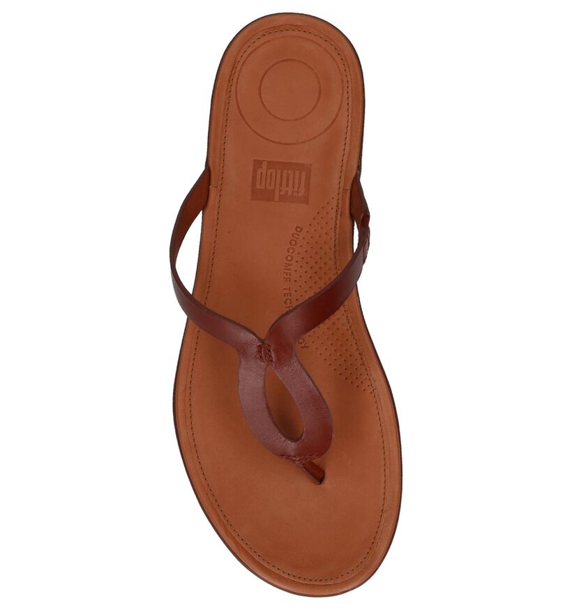 FitFlop Strata Toe-Thong Cognac Teenslippers, , pdp