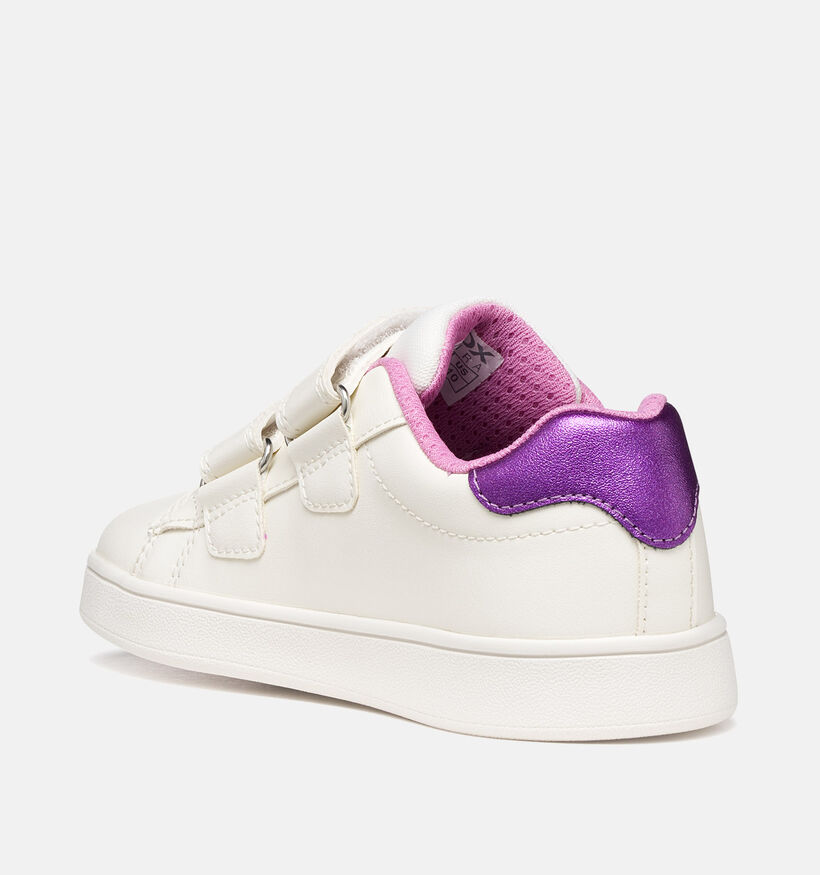 Geox Baskets basses en Blanc pour filles (370117) - pour semelles orthop&eacute;diques