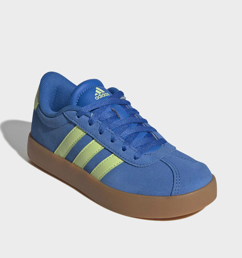 adidas VL Court 3.0 Blauwe/Groene Sneakers voor jongens (372617) - geschikt voor steunzolen
