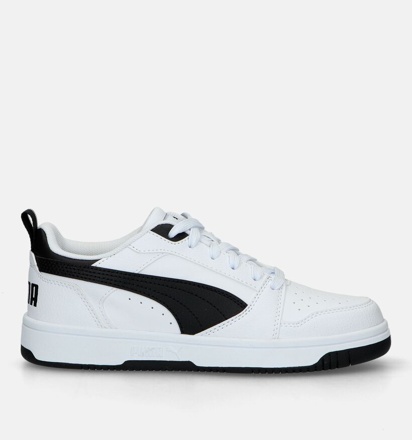 Puma Rebound V6 Witte Sneakers voor meisjes, jongens (326362) - geschikt voor steunzolen